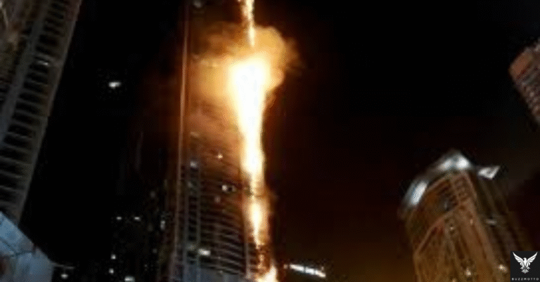 🔥 Massive Blaze Erupts in Dubai's Marina Pinnacle 3,820 Residents Safely Evacuated After 6-Hour Firefighting Operation